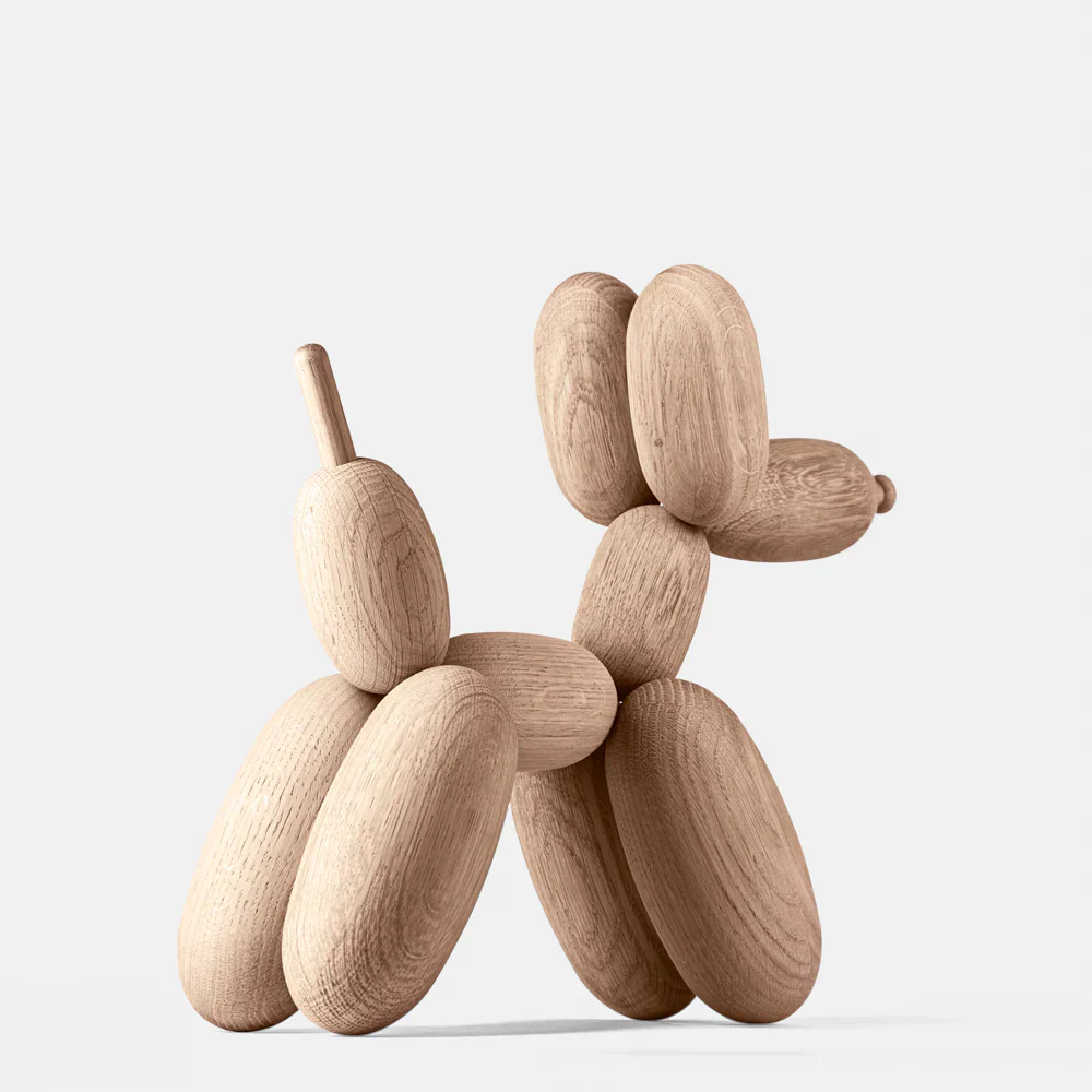Large Oak Balloon Dog - Image 4
