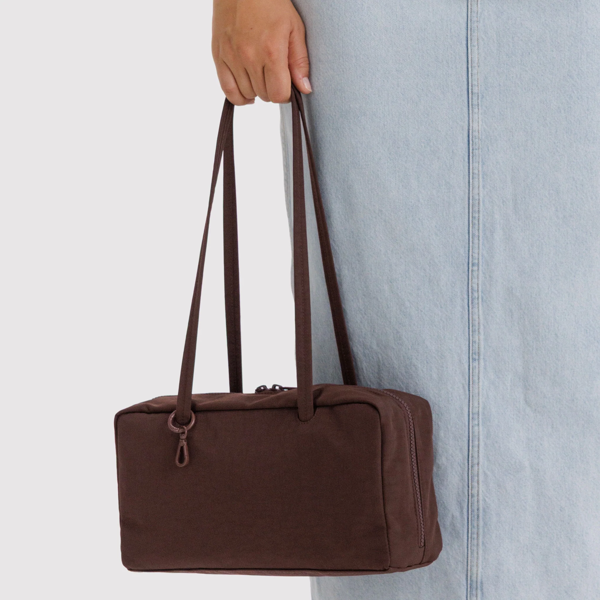 Nylon Bowler Bag: Coffee - Image 2