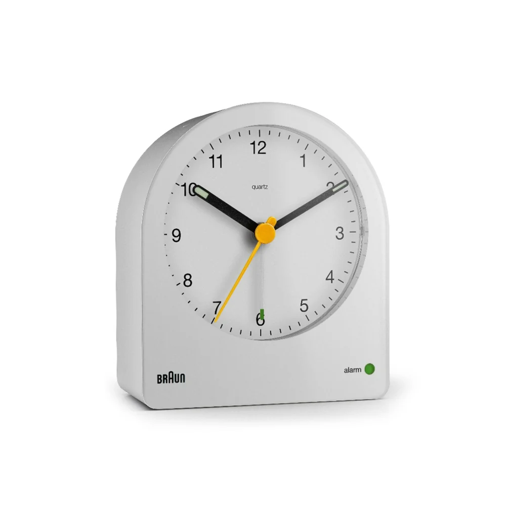 Braun BC22 Analog Alarm Clock: White