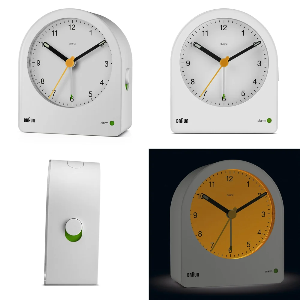 Braun BC22 Analog Alarm Clock: White - Image 2