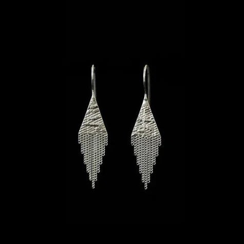 Lil Triangle Dangle Silver Earrings
