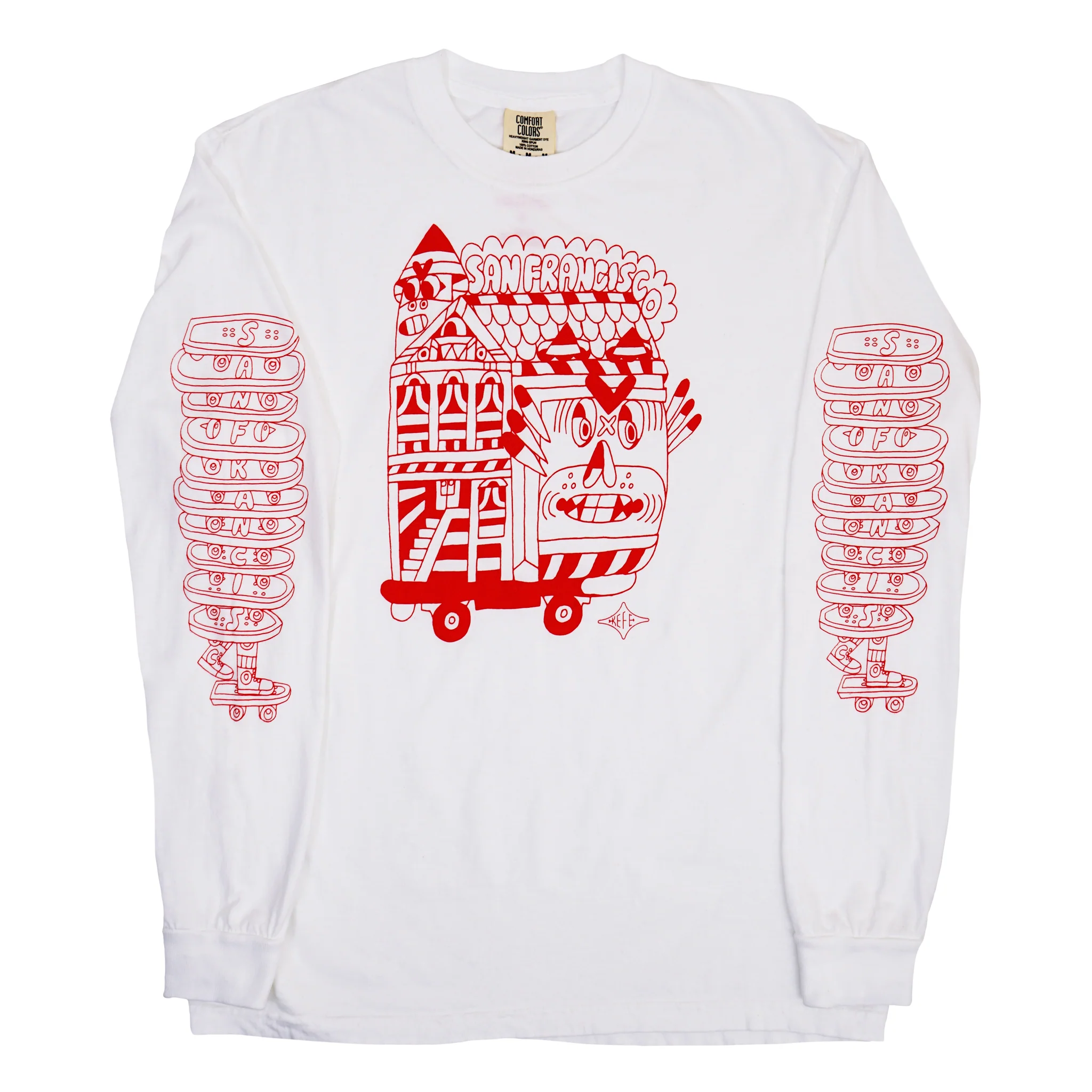 KEFE SF Skate Stack Long Sleeve T-Shirt - Image 5
