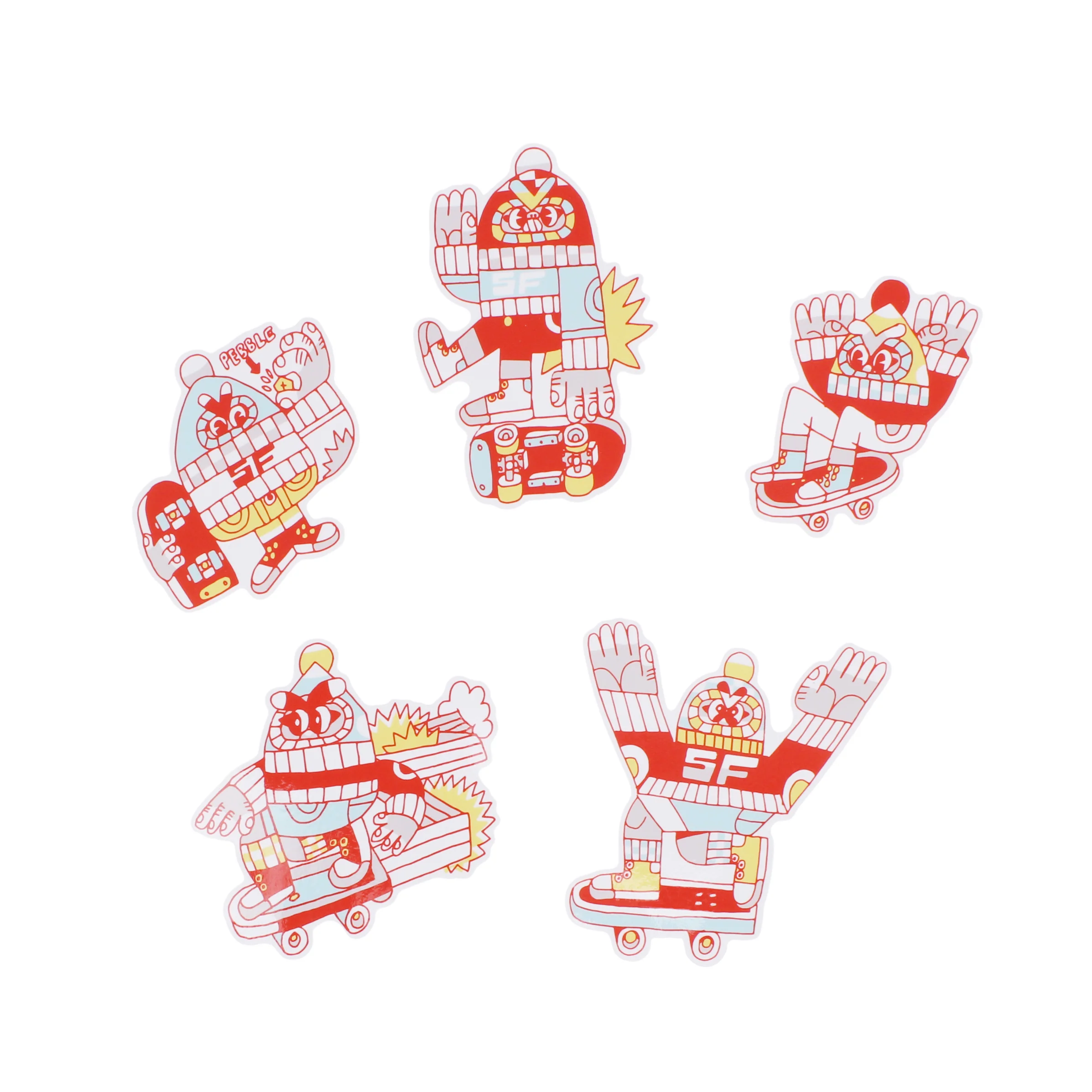 KEFE Downhill Skateboard Team Sticker Pack
