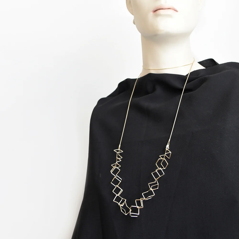 Maze Necklace: Satin Silver - Image 5
