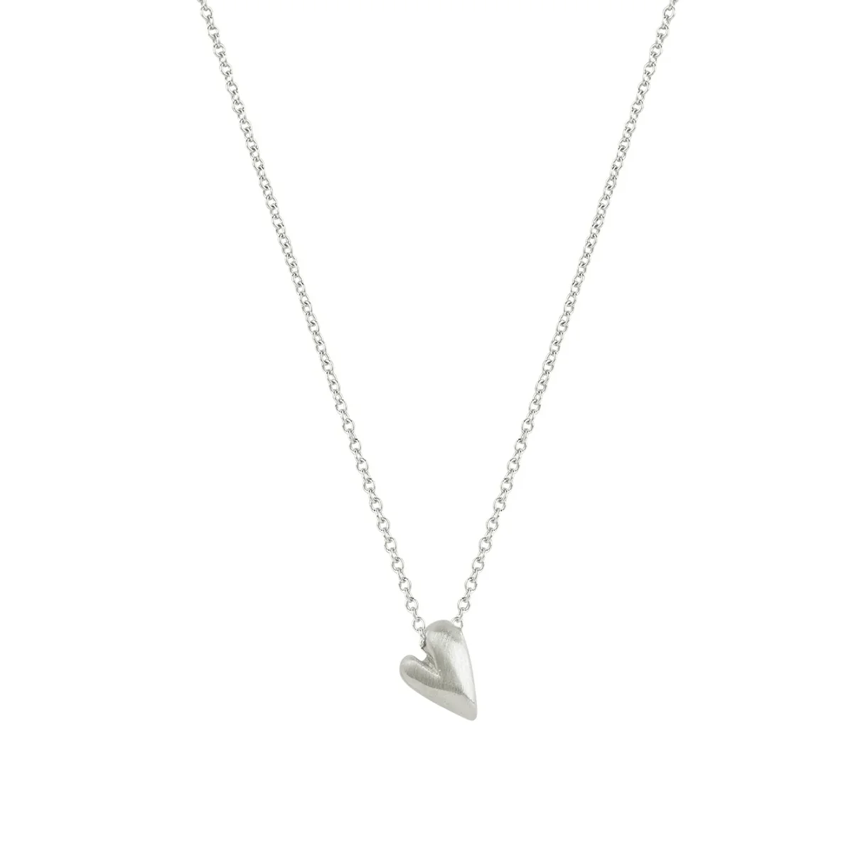 Tiny Silver Heart Necklace