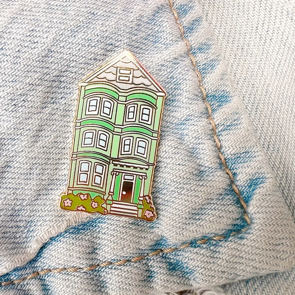 San Francisco Green House Pin - Image 3