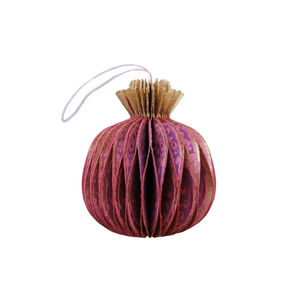 Pomegranate Honeycomb Paper Ornament