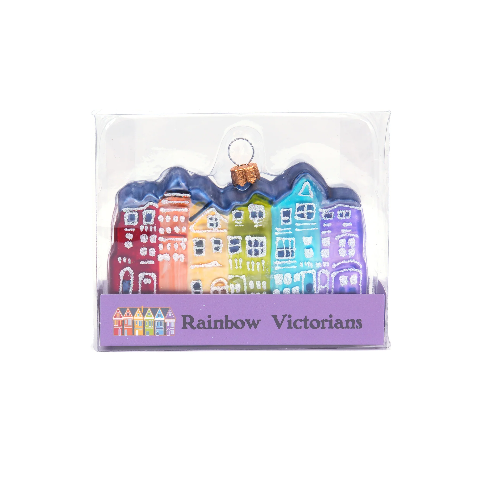 Rainbow Victorians Glass Ornament - Image 3