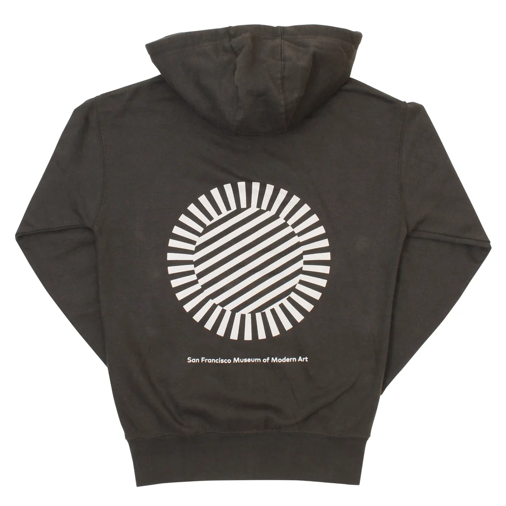 SFMOMA Vintage Black Turret Zip Hooded Sweatshirt