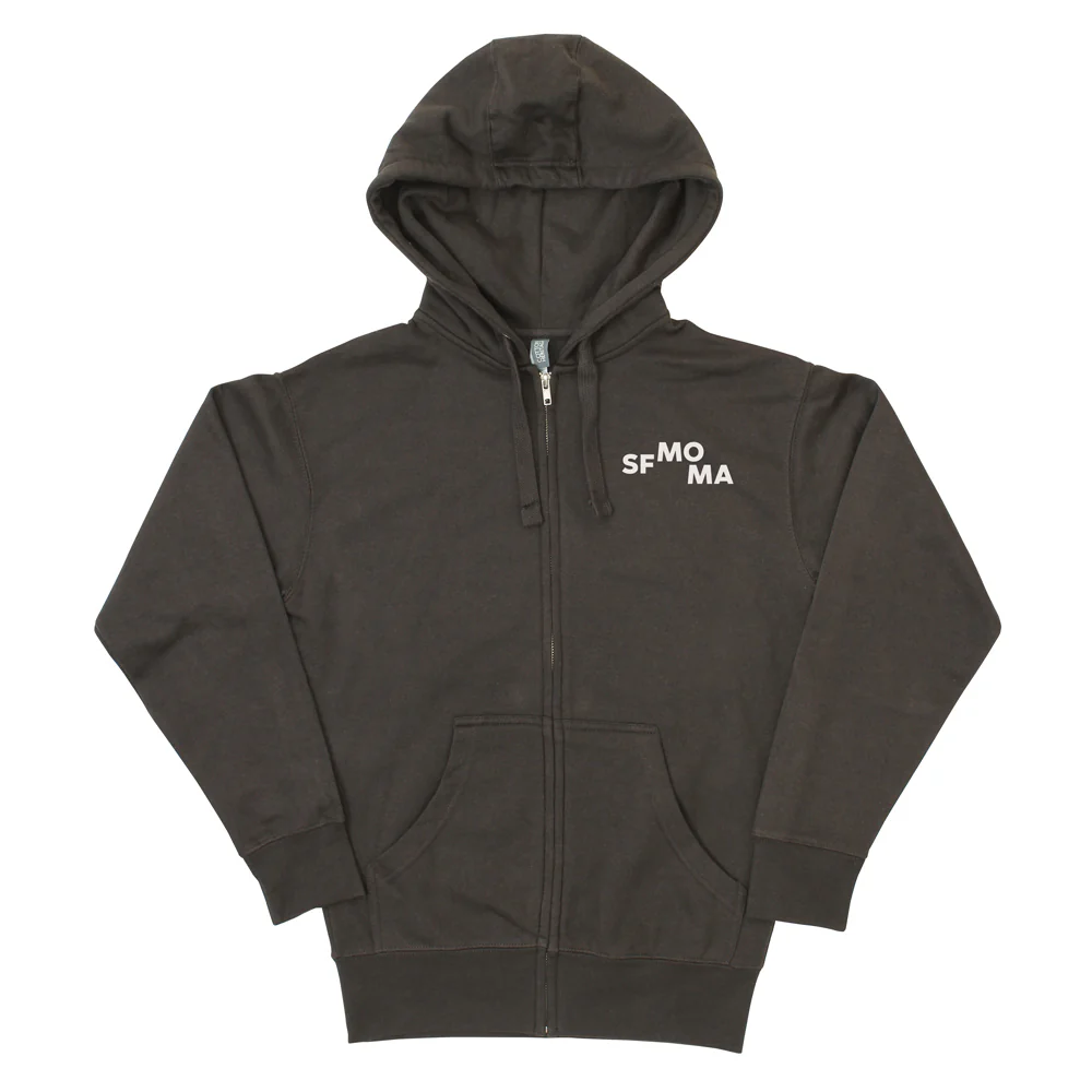 SFMOMA Vintage Black Turret Zip Hooded Sweatshirt - Image 2