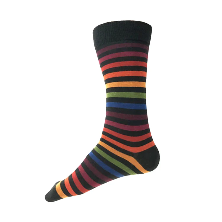 Joy Black Stripes Socks M/L