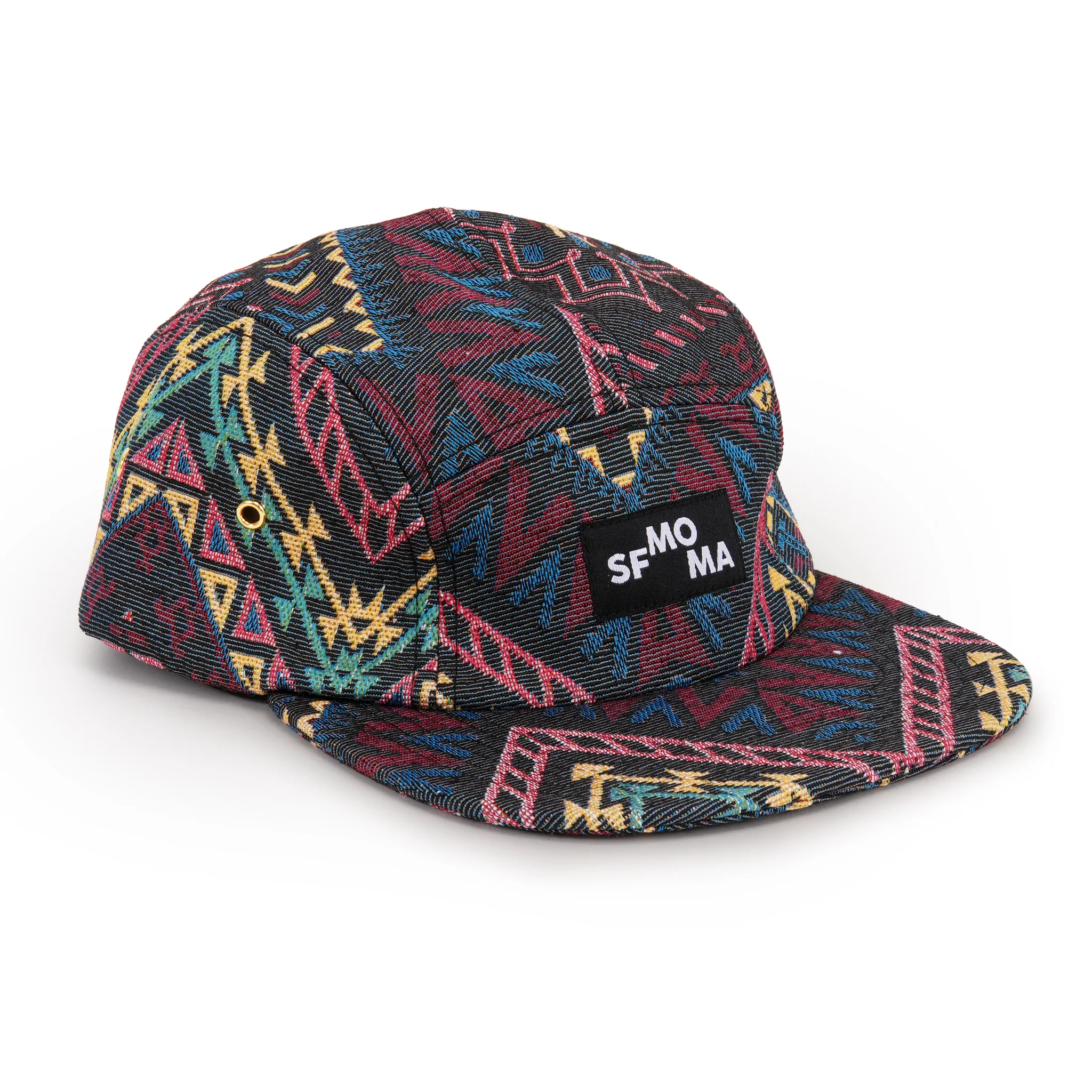 State Of Flux x SFMOMA Black Geo 5-Panel Hat