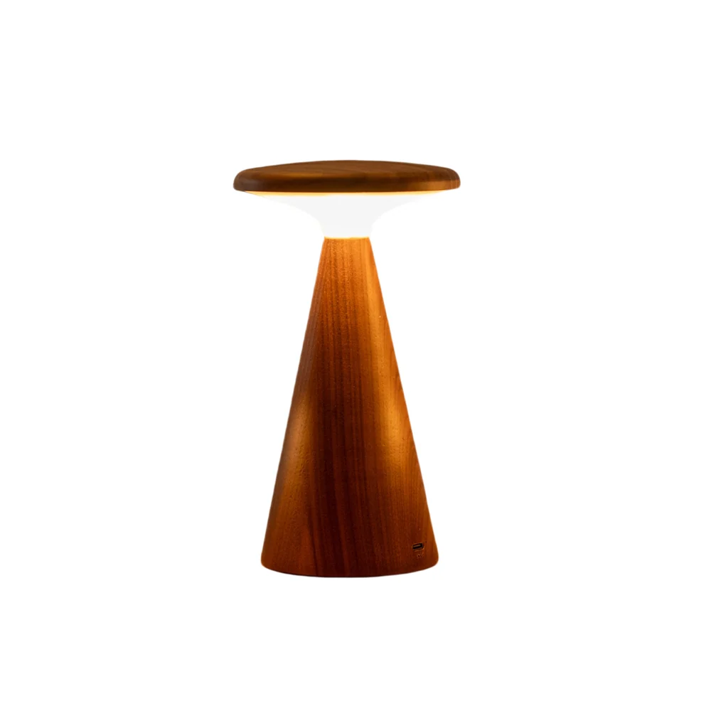 Mini Sylva Table Lamp: Walnut