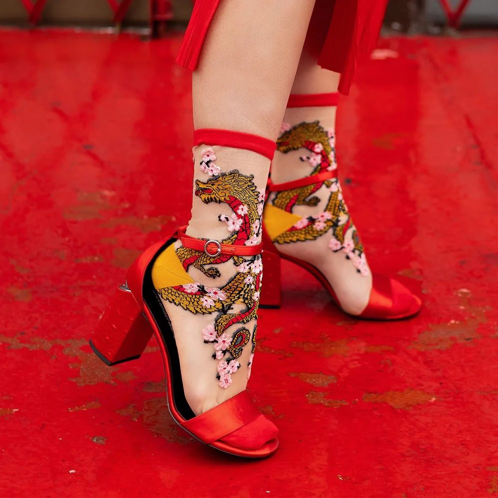 Year of the Dragon Sheer Socks - Image 2