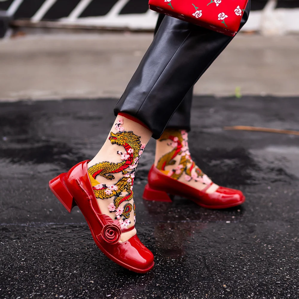 Year of the Dragon Sheer Socks - Image 3
